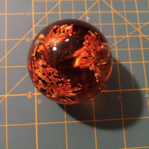 Vintage Paperweight Art Glass  Blown Glass Cottagecore Floral - Picture 3 of 7